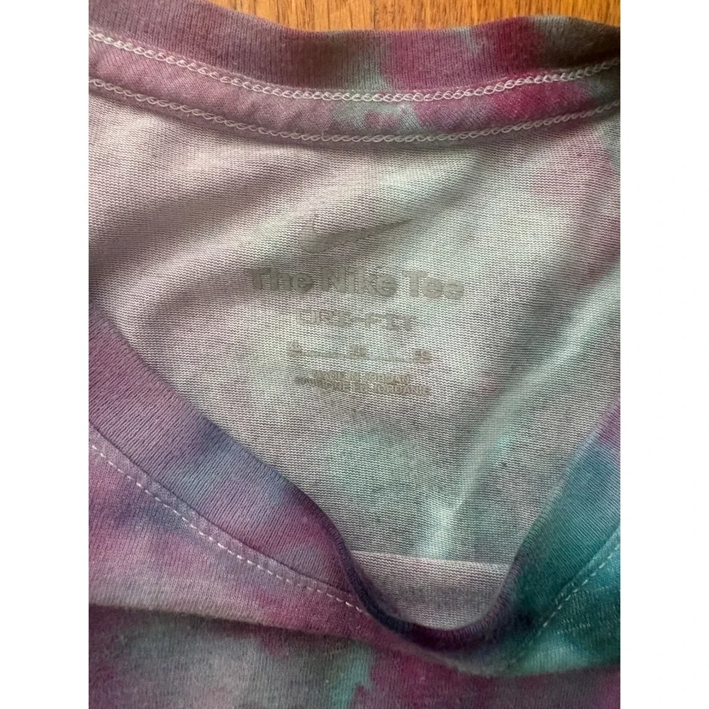 Nike Dri-FIT Ice Dye Geode T-Shirt Mens XL Upcycled Custom Purple Teal XL